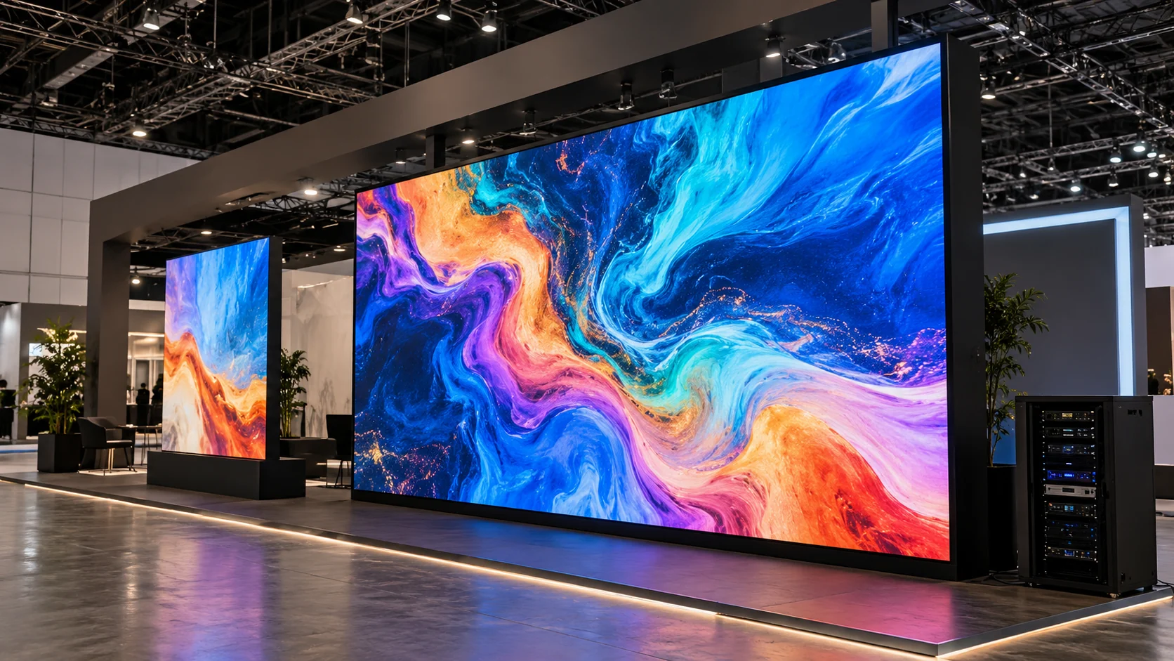 LED 大屏租赁设施场景示意
